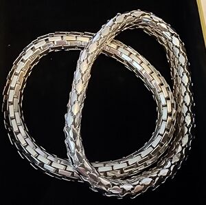 Elegant Silver Women's Bracelet Set